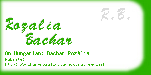 rozalia bachar business card
